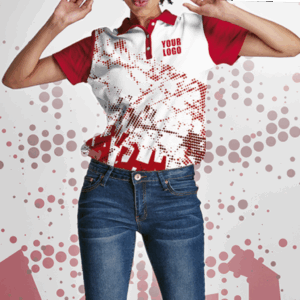 lady in red Golfer fixed Smart Sublimated T shirts