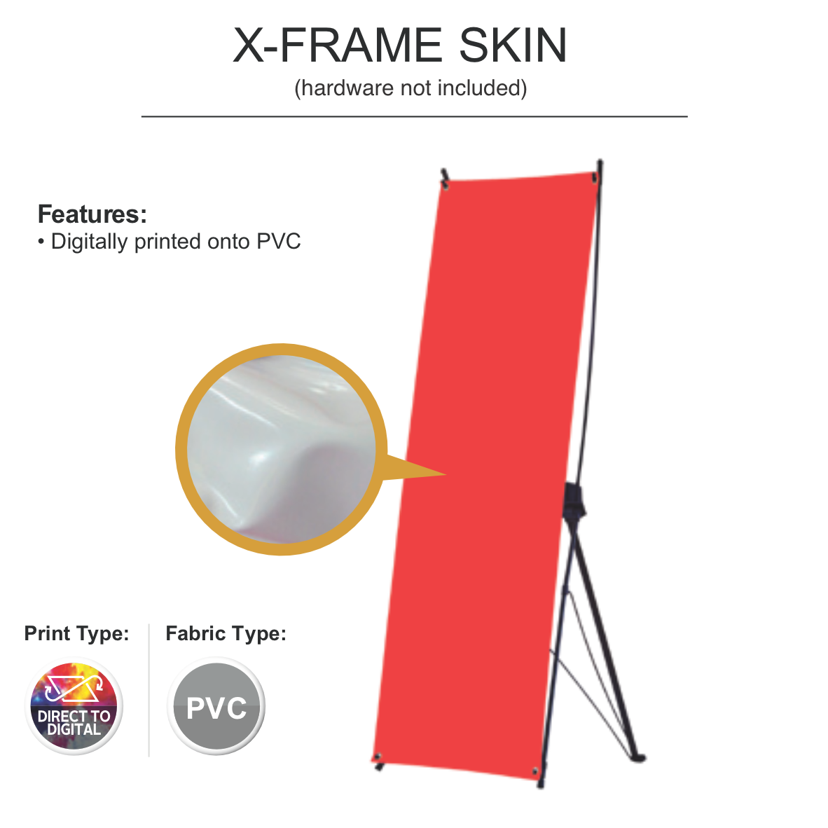 X banner skin only (No hardware)