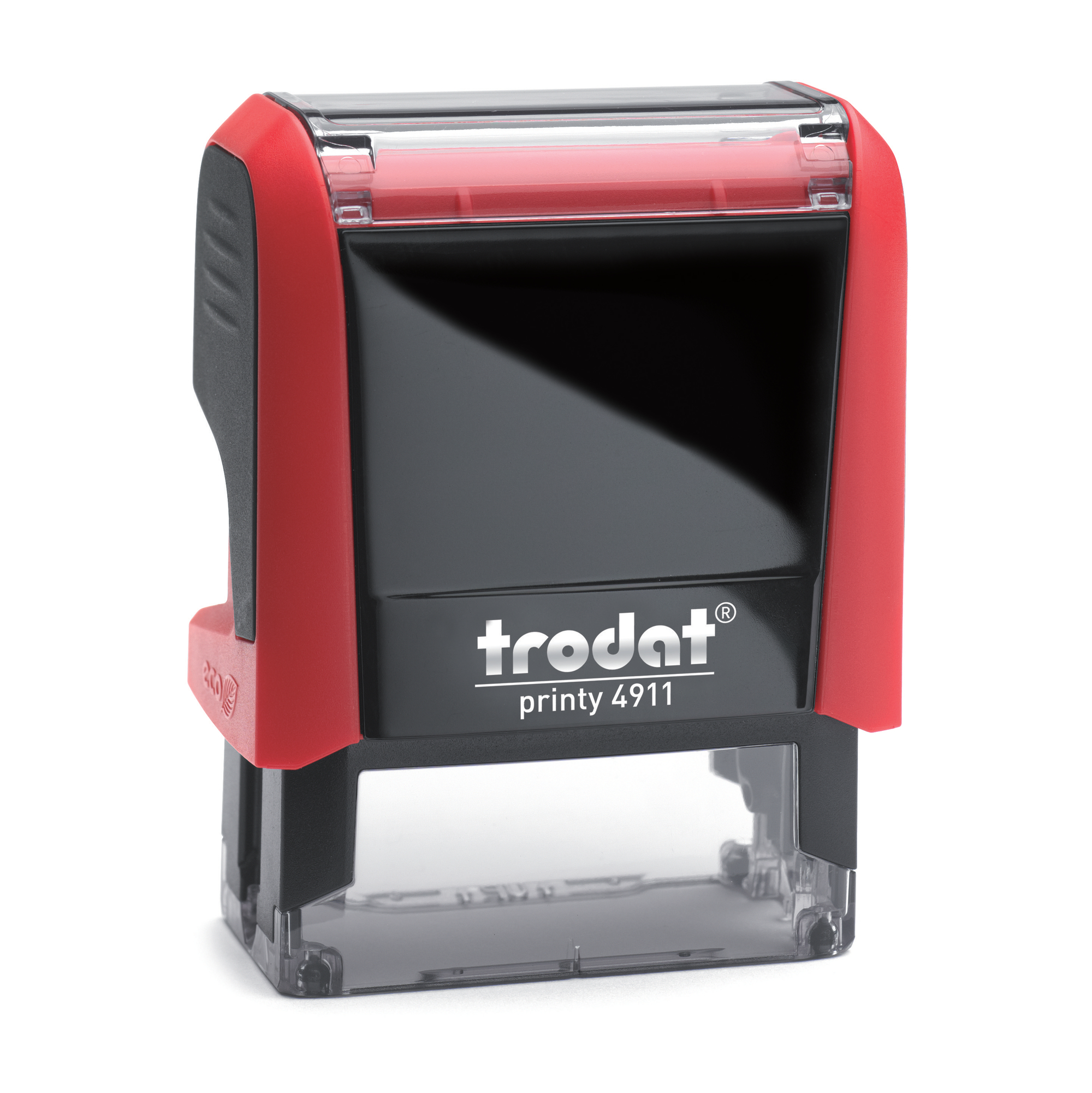 Trodat Self-Inking Print Text Stamp 38 x 14mm Customizable – Red Casing