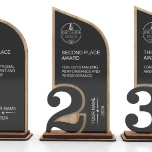 Wood trophies laset Cut numbers